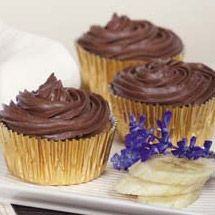 Banana Muffins with Chocolate Icing